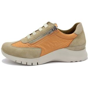 PieSanto - 240702 suède sneaker beige voor dames, Beige 36038, 35 EU