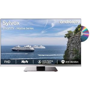 SYLVOX - Smart TV - 1920 x 1080 FHD - Geïntegreerde DVD-speler - DC12V - Ondersteuning voor DVB-C/T/T2/S2