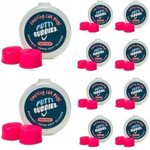 Putty Buddies Zwevende oordopjes voor zwemmen en baden (uitgevonden door arts) houden water buiten (10 paar) Hot Pink