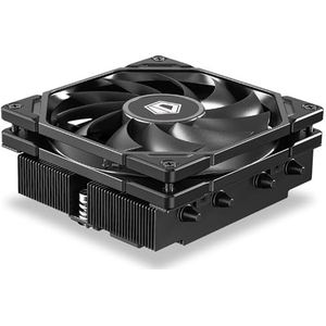 ID-COOLING IS-40-XT ZWART - 47mm Hoogte Laag Profiel CPU-koeler, 4 Direct-contact Heat pipes Luchtkoeler voor HTPC's, ITX en Small Form Factor bouwt, 92×92×15mm Slanke Ventilator, Ondersteuning Intel