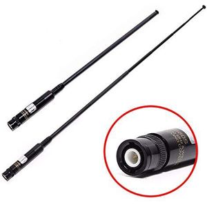TengKo RH-660S BNC Dualband VHF UHF 144 / 430MHz Telescopische antenne High Performance Twee-weg Radioantenne voor Kenwood ICOM IC-V8 IC-V8 IC-V82 IC-V85 TK100 CB Radio voor Baofeng Ham Walkie Talkie