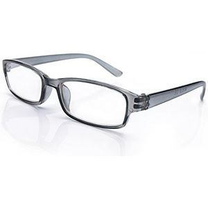 4sold Slim leesbril - 0,50, 0,75, 1.00, 1,50, (transparant glas) (grijs, 0.5), Grijs