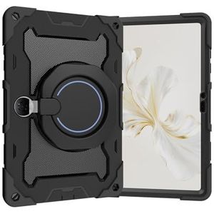 Tablet PC-hoes Kinderhoesje Compatible with Huawei Honor Pad 9 12,1 inch, 360° draaibaar handvat, standcase, drie-in-één, onbreekbaar omhulsel, valbestendig, schouderband Bescherming(Siyah)