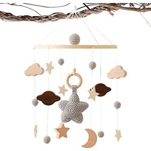 Mobile For Crib, Neutral Baby Bed Hanging Toys, Handmade Baby Mobile, Clouds Baby Ceiling Mobile Baby Nursery Decoration