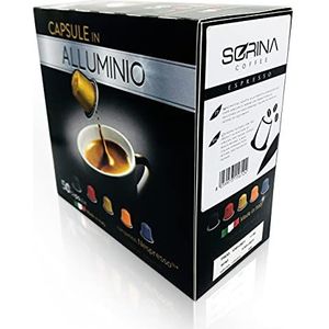 SORINA Aluminium Nespresso koffiepads – ESPRESSO koffiepads voor Nespresso Machine – 50 herbruikbare Nespresso capsules met evenwichtige aroma's en romige smaak (50 capsules)