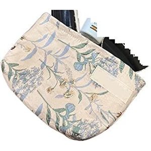 DieffematicHZB make-up tas Women Cosmetic Bag Cotton Floral Makeup Bag Toiletry Bag Beauty Pouch Make Up Cosmetic Bag