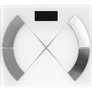 Lichaamsvetweegschaal Smart Bluetooth BMI Body Composition Analyzer Digitale Personenweegschaal Elektronische Weegschaal Weegschaal Gemakkelijk Te Gebruiken(White)