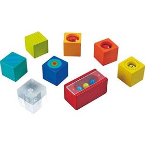 HABA 305273 Discovery Blocks Colours Galore- 8 wooden blocks, ages 12 months and up (Made in Germany)