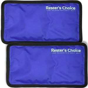Rester's Choice Gel Cold & Hot Packs (2-delige set) Medium 5 x 10 inch/12,7 x 25,4 cm, herbruikbare warme of ijspakketten voor blessures, heup-, schouder-, knie-, rugpijn, warm en koud kompres voor