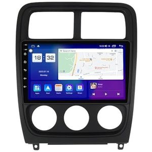 Android 14 autonavigatie in-dash autoradio-ontvanger voor Dodge caliber 2009-2013 dubbel Din 9 inch touchscreen autoradio met satellietnavigatie Bluetooth handsfree RDS SWC(T2 8Core 8+128G)