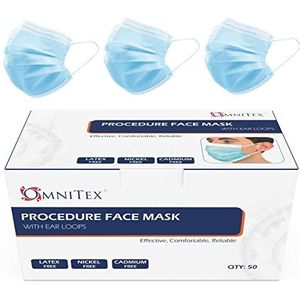 Omnitex Type II chirurgisch wegwerp medische mondkapjes met oorelastiek| EN14683| 98% filtratie, medische kwaliteit 50 stuks