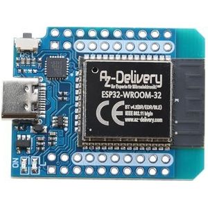 AZDelivery 1 x ESP32 D1 Mini NodeMCU WiFi-module ESP 32 Bluetooth internetontwikkelingskaart met USB-C-poort compatibel met Arduino en compatibel met Wemos D1 Mini met e-book