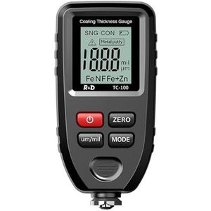 TC100 Metalen spateldiktemeter voor auto's, digitaal, 0-1300 µm Fe NFe Zn-sonde, autolak, high-speed lakfilmmeter, industrie