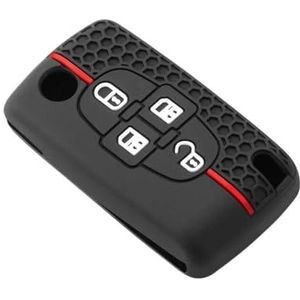 Sleutelbehuizing houder Voor Citroen C8 Siliconen Beschermende Sleutelhouder Accessoires 4 Knop Flip Floding Key Case Cover Auto Shell Sleutelbehuizing