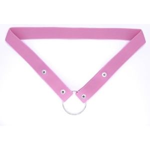 WOLWES Meerdirectionele kuisheidsgordel voor mannen, brede stevige riem met elastische maat A178 (roze-01)