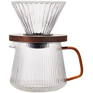 Darmlly Pour Over Coffee Dripper Coffee Pot Set Coffee Server Coffee Maker Cup V02 Glass Coffee Funnel Drip Coffee Set B