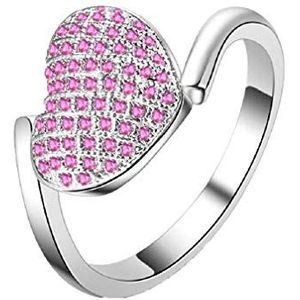 Elegante Zirkoon Ring Verkoperd Platina Ring Ring, Maat: 6, Kleur: Zilver (Kleur: Zilver, Maat: 9)