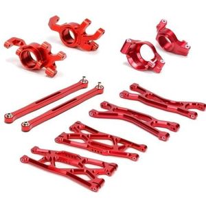 IWBR Voorste Montage Stuurblokken C Hub Suspension Arm Teen Links 7737 7732 7730 7731 7748 7729 for RC Auto Traxxas 1/5 X-maxx (Size : As shown Red 10Pc)