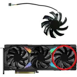 T129215SU Voor PNY voor RTX4060ti 4070 XLR8 VERTO Triple Fan Grafische Kaart Vervangende Ventilator(Right fan)