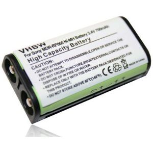 vhbw Vervangende batterij compatibel met Sony MDR-RF850RK, MDR-RF855, MDR-RF855RK, MDR-RF855R draadloze headset hoofdtelefoon (700mAh, 2.4V, NiMH)