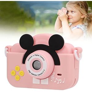 Kindercamera, 5,1 cm (2,0 inch), 2 MP/1080P selfie-digitale camera voor kinderen met 32 GB kaart en tas, mini-speelgoedcamera voor kinderen van 3 tot 9 jaar, roze