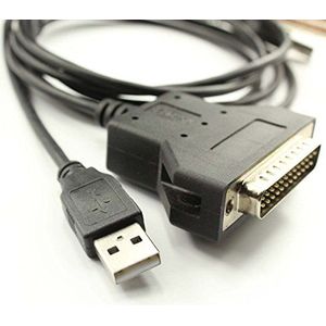 DB25 Seriële Barcode Scanner Printer Adapter Converter Kabel met Silabs CP2102 USB RS232 Kabel (Lengte: 180CM)