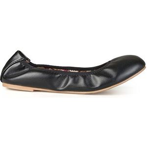 Brinley Co Women's LETA Ballet Flat, Black, 6 Regular US