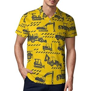 Zware uitrusting en machines heren golf poloshirt zomer korte mouw T-shirt casual sneldrogende T-shirts 2XL