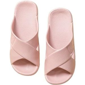 Dia's, Cross Design EVA Indoor Slippers for Mannen en Vrouwen,voor dames en heren(Purple,45 EU)