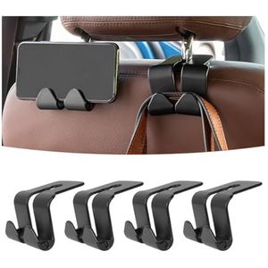 4 Stuks Autostoelrugleuning Dubbele Haak Voor VW Passat Variant (B7) 2010-2014, Dubbele Hoofdsteunhaken Portemonneehouder En Mobiele Telefoonhouder