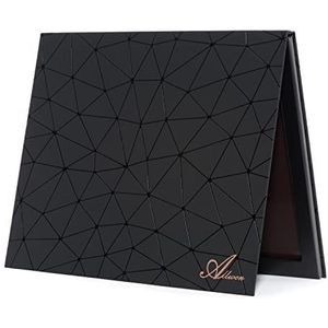 Allwon Extra groot magnetisch palet, zwart, leeg make-up palet voor oogschaduw, lippenstift, blush poeder