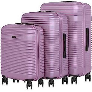 Ochnik Koffer | hardcase | Materiaal: ABS | Model: WALAB-0040 | 4 wielen | hoge kwaliteit, paars, Small, koffer