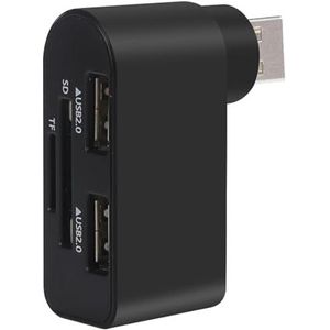 Draaibare USB-hub, 480 Mbps Snelle USB-adapter, USB2.0 Hub Splitter, 4-poorts USB-hub, Usb Charger Block 4 Poorten, Draaibare USB-hub, Usb Extender Hub, Docking Station Draaibare USB-adapter, Usb