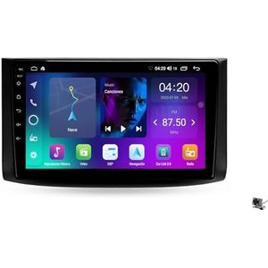 ZWCLSH QLED-schermupgrade Android 13 autoradio met Carplay en Android Auto, Bluetooth 5.0, 9 inch touchscreen, SWC back-upcamera, AM/FM autoradio, compatibel met Chevrolet Aveo 2006-2012,1NF