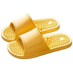 Voetmassageapparaat Acupressuurstimulatie Massageslippers Man Vrouw Plantaire Fasciitis Pijnverlichting Massagesandalen Huis Badkamer Spa Reflexologie Sandalen Schoenen (Color : Yellow, Size : 38/39