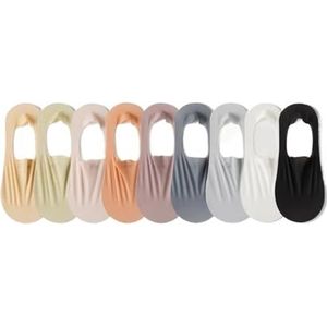 YIJIANUO 5 Paren/partij Korte Sokken Vrouwen Zomer Ultradunne Onzichtbare Laag Cut Siliconen Antislip Mesh No Show Ice Silk Solid Boot Sokken, Grijs, One size