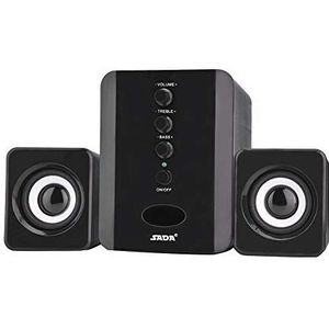 Bekabelde computerluidspreker, professionele combinatieluidspreker voor SADA, draagbare mini USB 2.1 bedrade luidspreker Basmuziekspeler Subwoofer voor telefoon Laptop pc(Zwart)