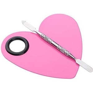 Roestvrij staal make-up mengen oogschaduw verf mengen palet spatel roze