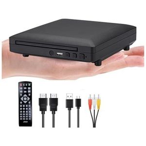 Mini HD DVD-speler HDMI En RCA-kabel 1080p Ingebouwde PAL/NTSC In Alle Gebieden USB 2.0 Home CD-speler Breakpoint-geheugen