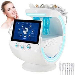 7 in 1 Gezichtshuidanalyse, Waterstofzuurstof Gezichtsschoonheidsapparaat, Hydra Dermabrasie Huidverzorgingsapparaat voor Face Lifting en Versteviging/Mee-eter Verwijdering/Diepe Reiniging