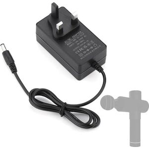 Massage Gun Charger, Hypervolt Massage Gun Charger 24V 1A (Niet Ondersteuning 16.8V) Grootte 5.5x2.1mm voor HPI5300000100, 53000 001-00, 42000 038-00
