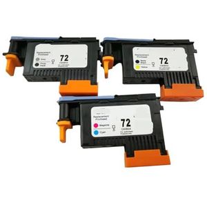 QMLQRGKF Printkop compatibel met HP72, compatibel met T790, T1100, T770, T610, T620, T795, T1120, T1200, T1300, T2300, C9380A, C9383A, C9384A (1 set, 3 stuks)