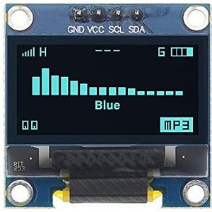 iHaospace 128 x 64 pixels, 0,96 inch OLED I2C-display voor Arduino Raspberry Pi (1 oled-display)