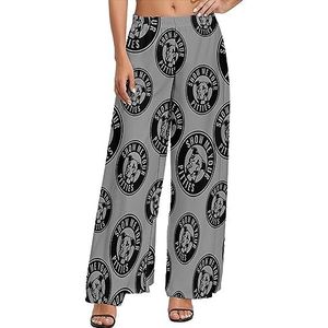 Pitbull Dog Show Me Your Pitties casual loungebroek met wijde pijpen voor dames, comfortabele losse joggingbroek, joggingbroek