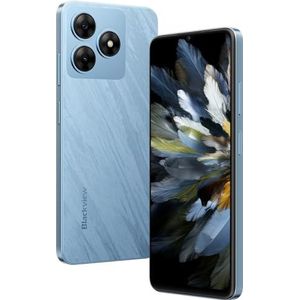 Blackview Wave 8 4G Android 14 Smartphone, 12 GB + 128 GB (externe SD 2 TB), 6,56 inch HD+ (comfortmodus voor de ogen), 13 MP + 8 MP, dual-sim-mobiele telefoon, luidspreker, smart-K Box, GPS, blauw
