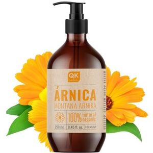 QKnatur ARNICA - Gemacereerde Arnica Montana-olie 100% puur - BIO - Biologisch - Plantaardig - 250 ml