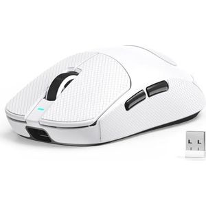 MAMBASNAKE X Attack Shark X8SE 55g ultralichte draadloze muis met plakband, 25000 DPI, BT/2,4G/USB-C, 80 miljoen klikken, 500 mAh, webcontroller, voor Win/Mac-wit