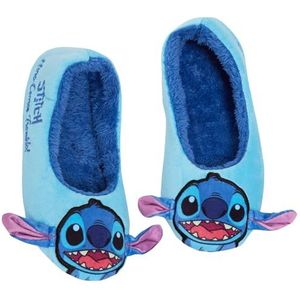Disney Lilo & Stitch Pantoffels voor dames, meisjes, tieners, instappers, balletpompsokken, Blauw, 36 EU