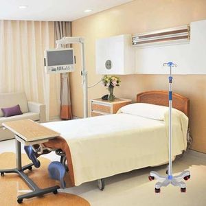 Infusie Stand Bag Houder Intrekbare Infusie Stand Medische Infusie Stand RVS Polen voor Ziekenhuis (Maat: Gietijzeren FeLegged Base)