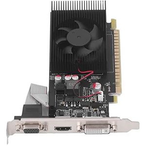 Grafische Kaart voor Computergaming, Grafische Kaart voor Computer 128bit Gebruiksvriendelijk Warmteafvoer Stabiel Stil 3 Uitgangspoorten 2GB voor Pc (GT730 2GB DDR3 128BIT PCI-E)